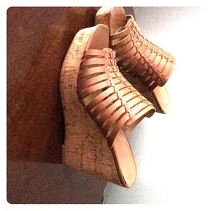 Franco Sarto size 6 cork bottom platform sandal